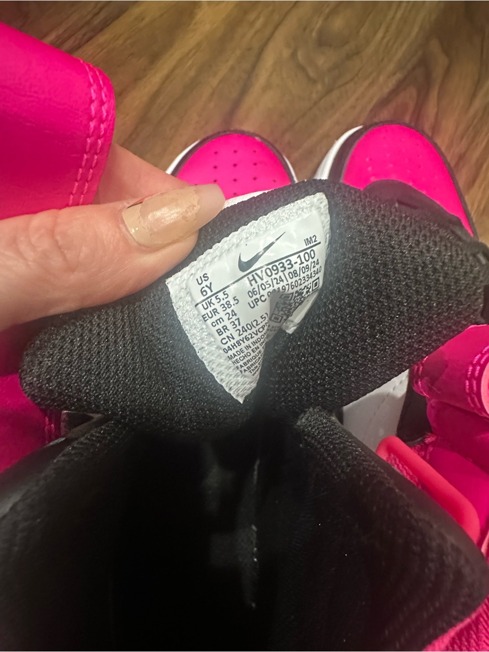 Nike High-Top Sneakers - Hot Pink, Black & White - Picture 4 of 4
